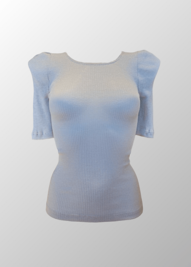 Maglia lamé maniche a 3/4 Giulia in Lana Seta