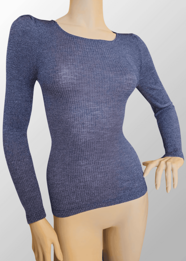 Maglia lamé maniche lunghe Nati in Lana Seta