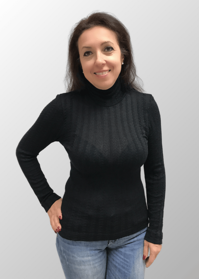 Maglia jacquard con lupetto Xhemile in Lana Seta