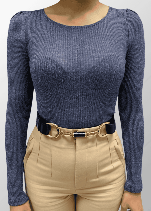 Maglia lamé maniche lunghe Nati in Lana Seta