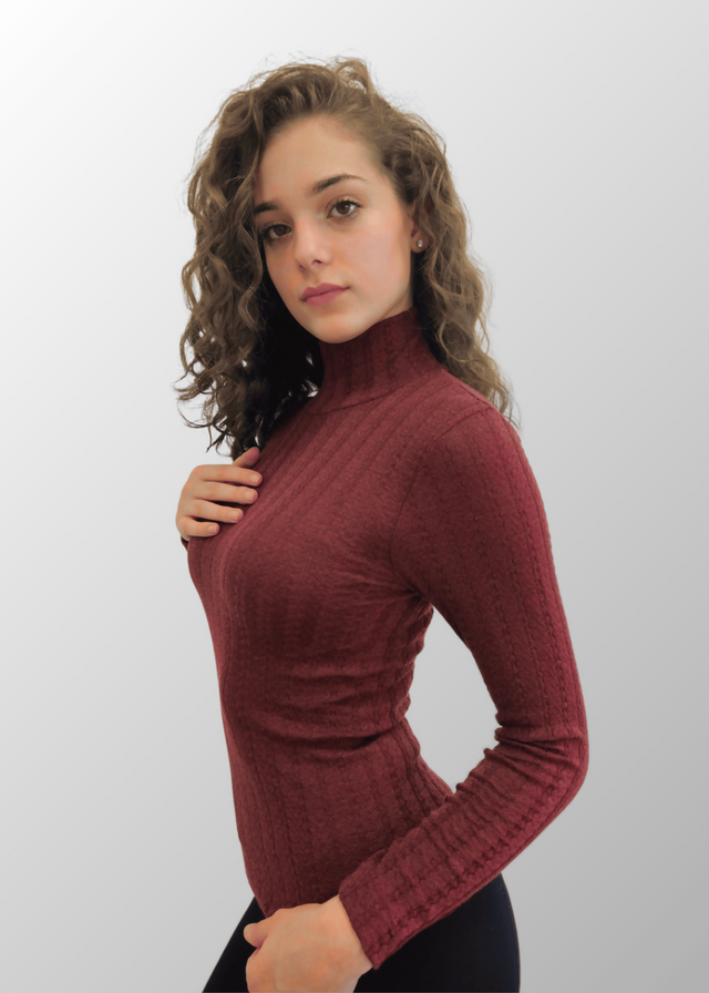 Maglia jacquard con lupetto Xhemile in Lana Seta