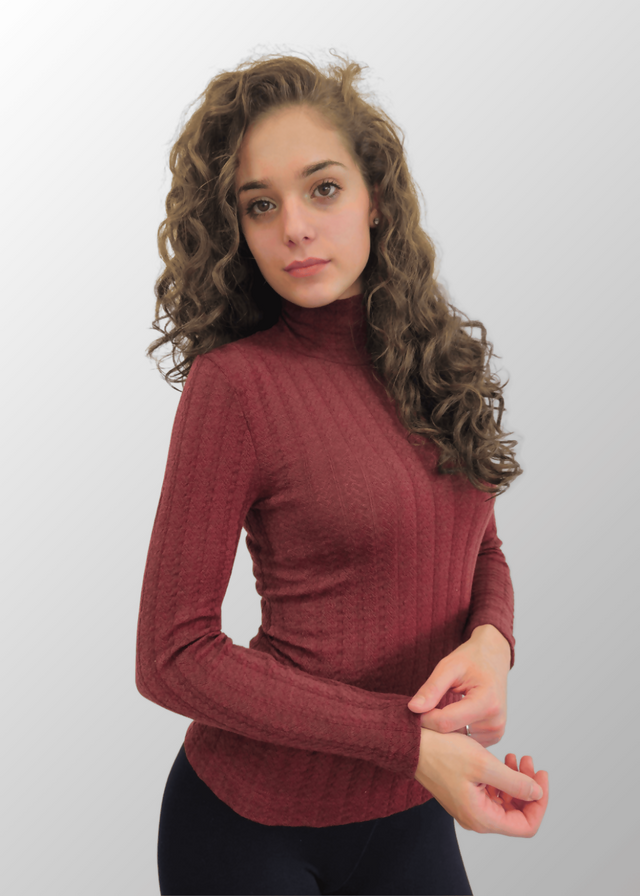 Maglia jacquard con lupetto Xhemile in Lana Seta