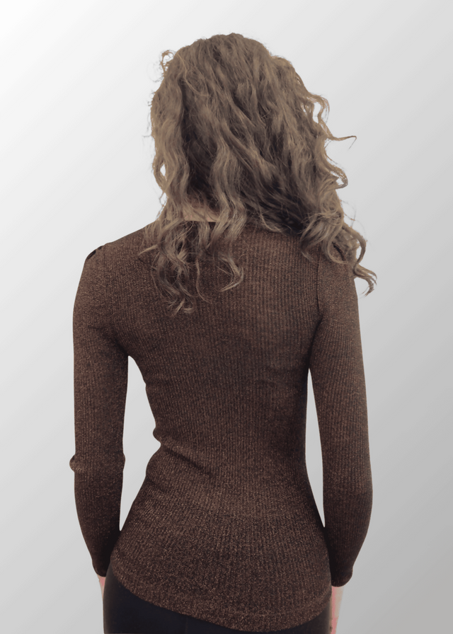 Maglia lamé maniche lunghe Nati in Lana Seta