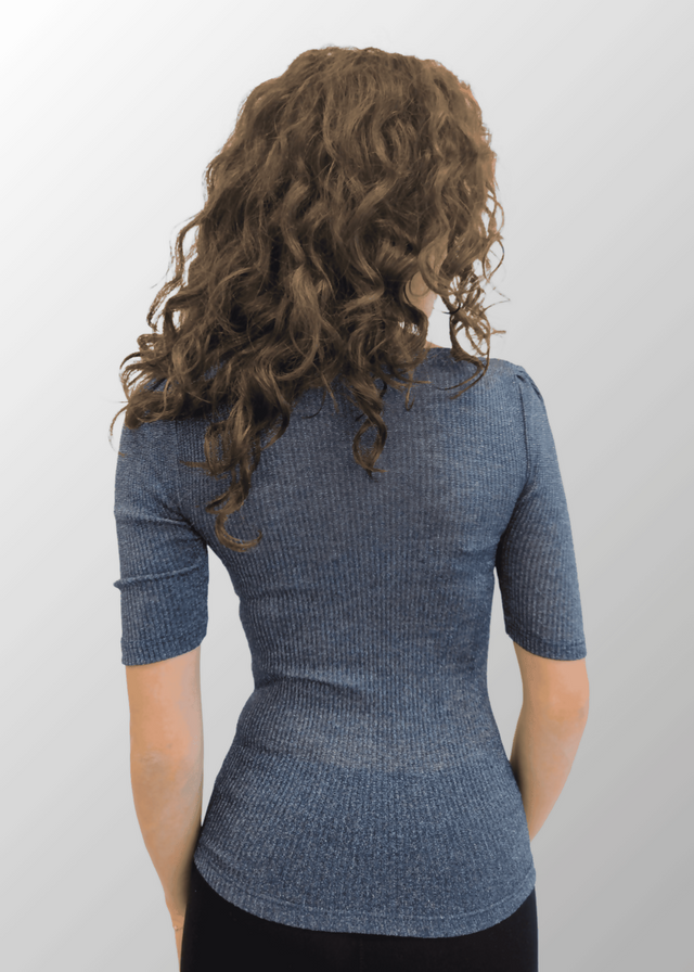 Maglia lamé maniche a 3/4 Giulia in Lana Seta