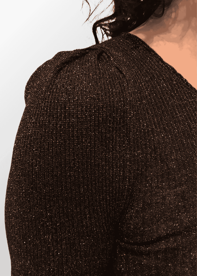 Maglia lamé maniche a 3/4 Giulia in Lana Seta