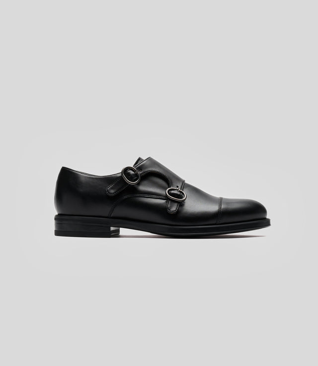 vegan monk strap black