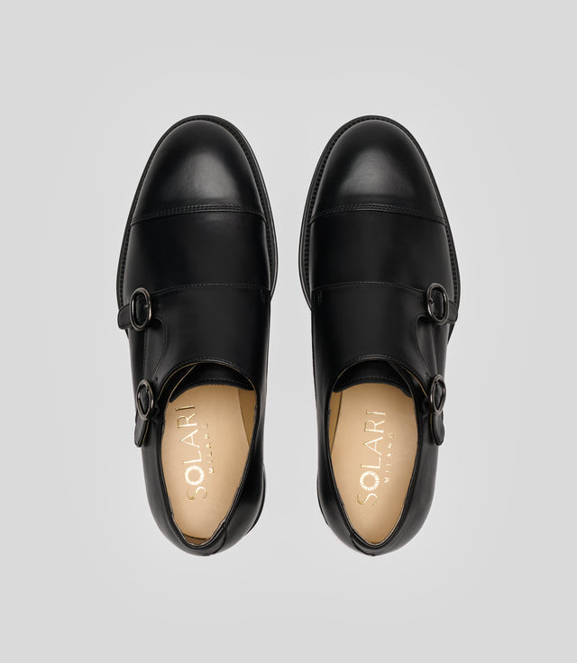 vegan monk strap black