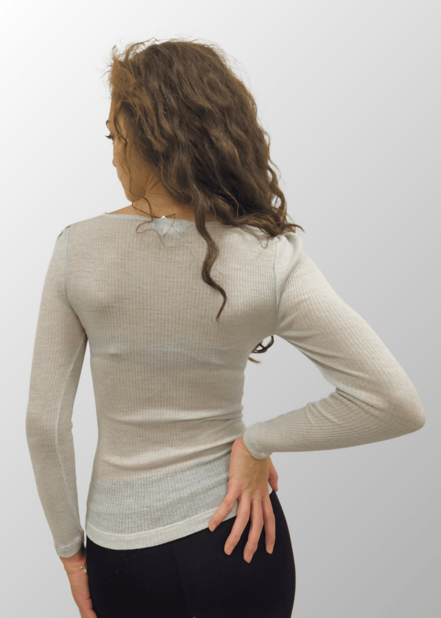 Maglia lamé maniche lunghe Nati in Lana Seta