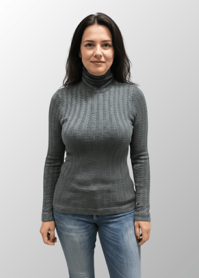 Maglia jacquard con lupetto Xhemile in Lana Seta