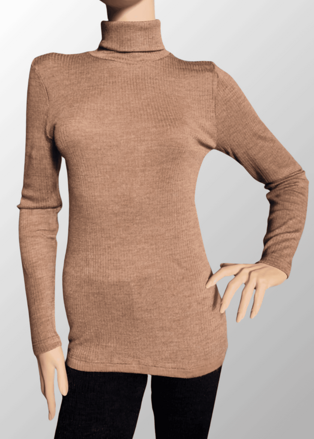 Sophie Mock Neck Sweater in Modal Wool Cashmere