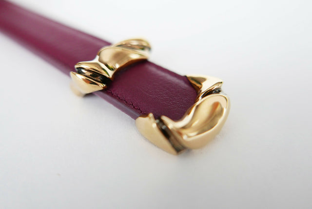 Cintura TRITTICO ORO ANTICO in pelle di vitello