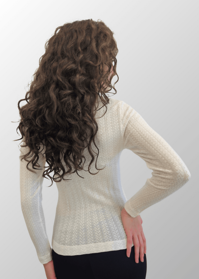 Maglia jacquard con lupetto Xhemile in Lana Seta