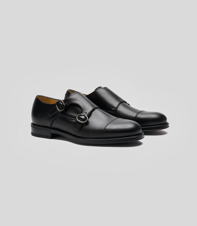 vegan monk strap black