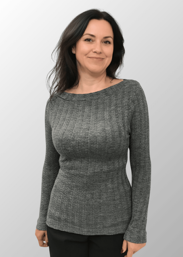 Maglia jacquard Renata in Lana Seta