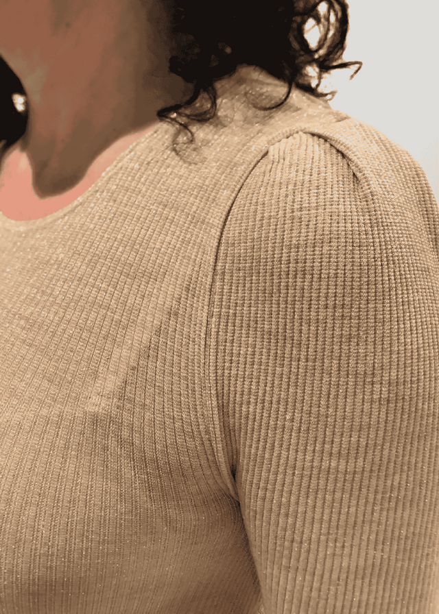 Maglia lamé maniche lunghe Nati in Lana Seta