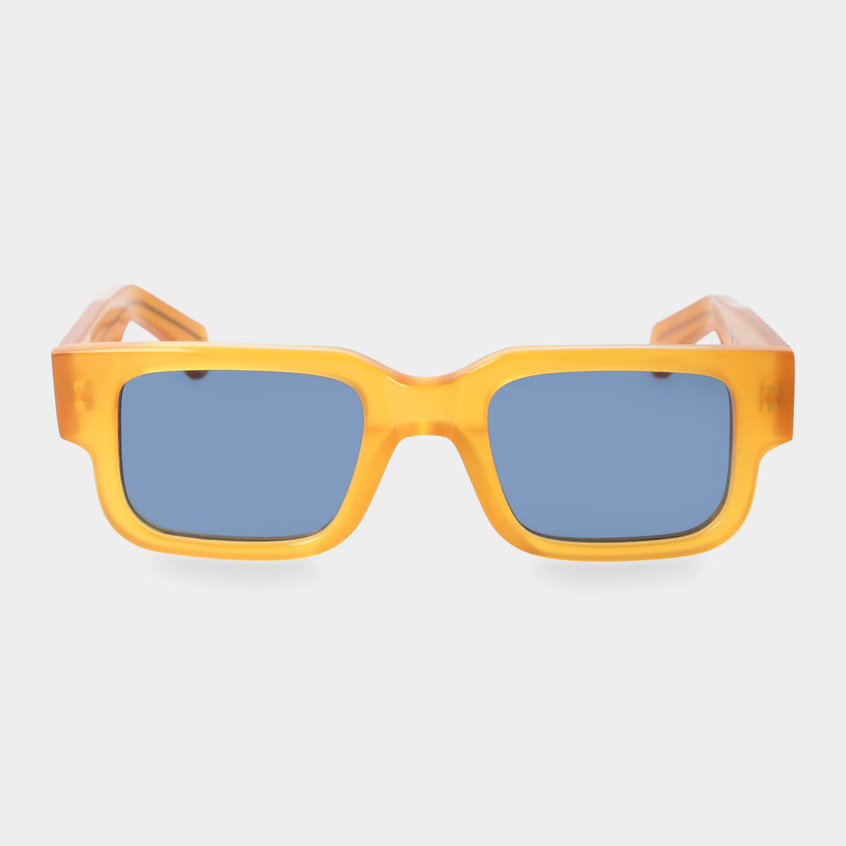 Rectangular sunglasses with blue lenses: Silk TBD Eyewear