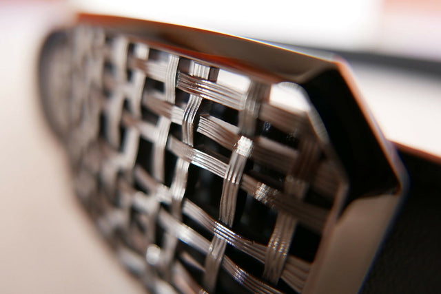 Cintura GARZA RUTENIO ULTRABLACK in pelle di vitello