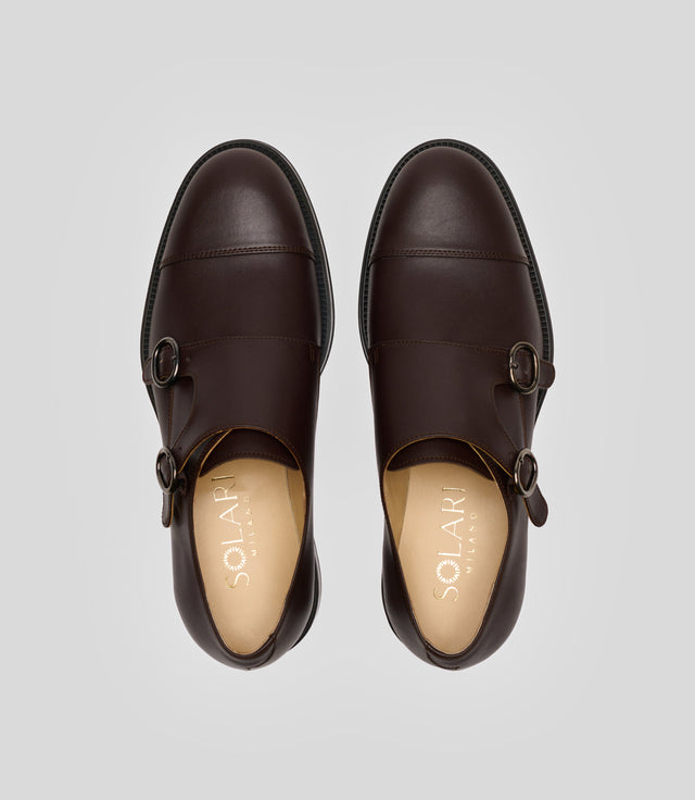 vegan monk strap brown