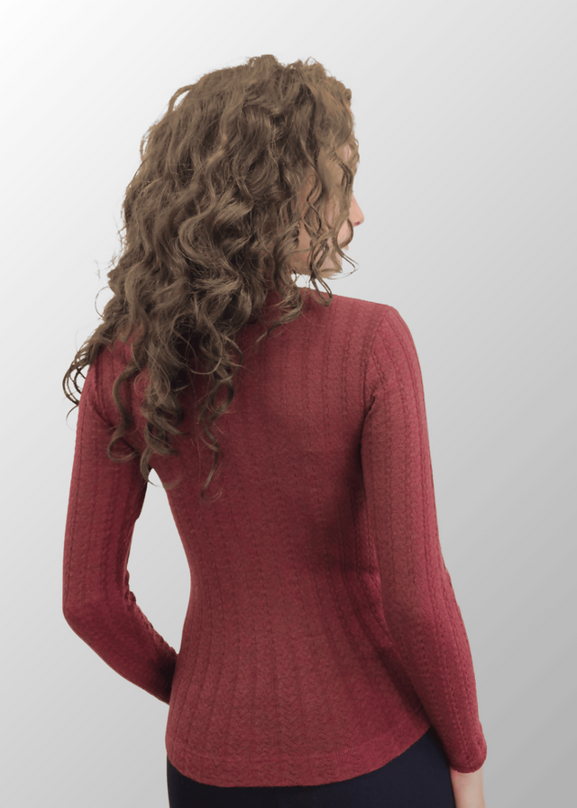 Maglia jacquard con lupetto Xhemile in Lana Seta