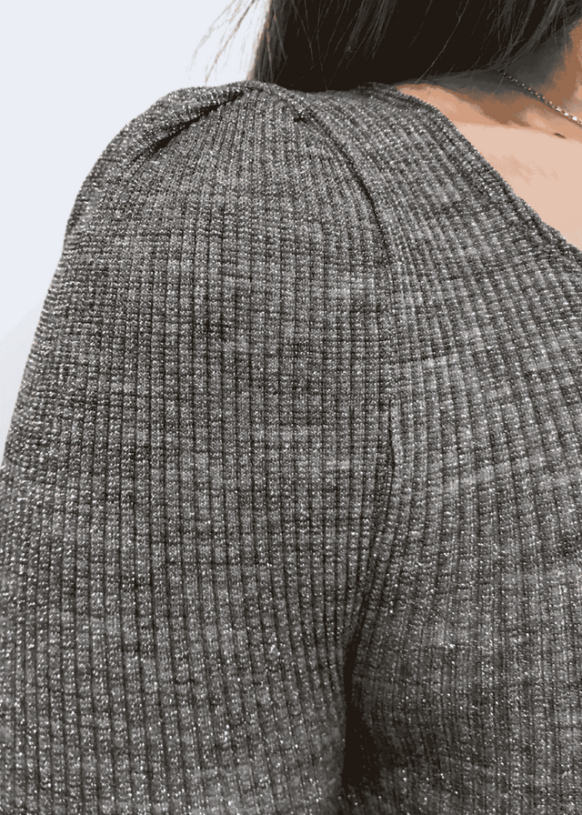 Maglia lamé maniche a 3/4 Giulia in Lana Seta