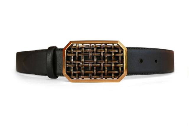 Cintura GARZA ORO ANTICO in pelle di vitello