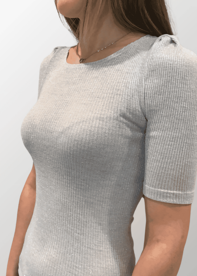 Maglia lamé maniche a 3/4 Giulia in Lana Seta