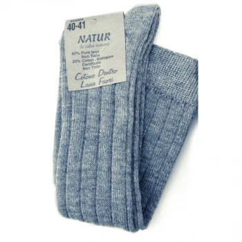 Knee high socks in wool and organic cotton_43232