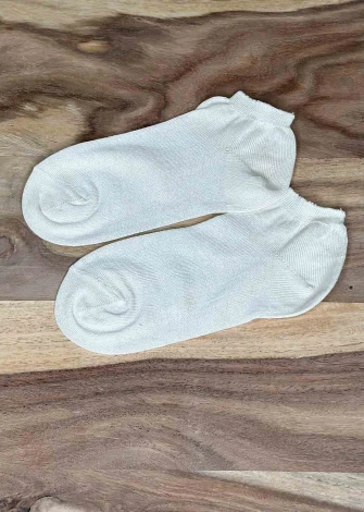 Low cut socks in undyed organic cotton_107540