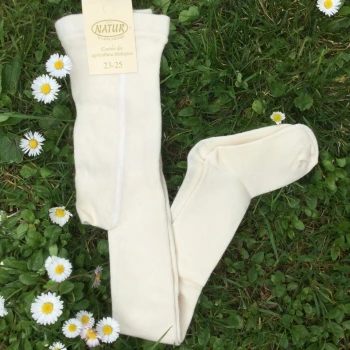 Tights for baby in undyed organic cotton_43194