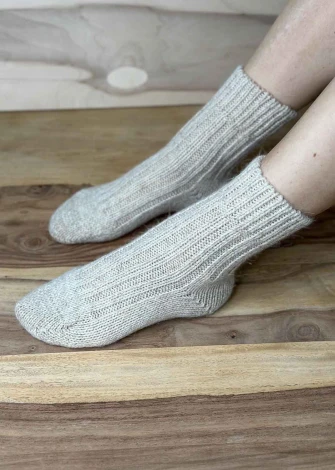 Socks in natural wool and alpaca wool_107509
