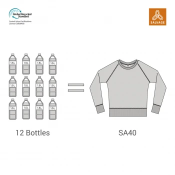 Sweatshirt raglan unisex Salvage Recycled in organic cotton_66378