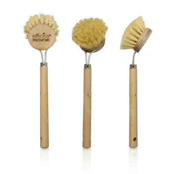 Dish Brush with wooden handle and vegetable bristles_64782