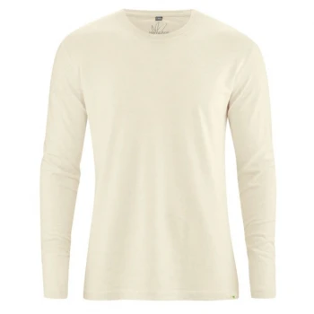 Hemp Basic long sleeve shirt Natural White_66219