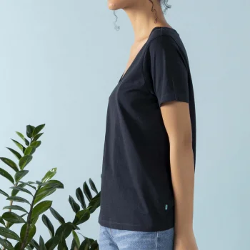 EasyBio t-shirt with wide neckline in organic cotton_73931