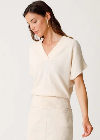 Summer v-neck sweater Garazi for women in Organic Cotton_109788