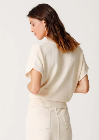 Summer v-neck sweater Garazi for women in Organic Cotton_109791