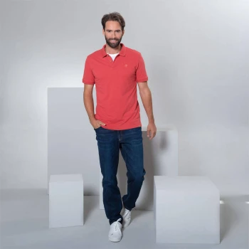 Polo classic shirt man Red in organic cotton and Bamboo_89792