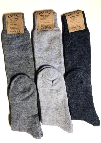 Women's and men's long sponge socks in Alpaca and Wool_96882