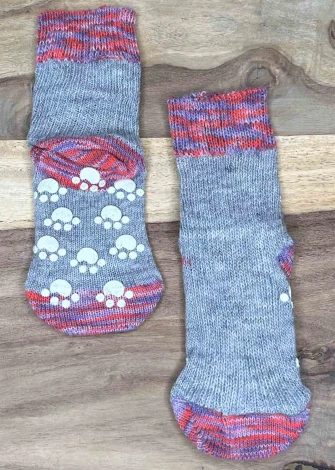 Alpaca and Wool Multicolor Anti-Slip Socks for Children_107545