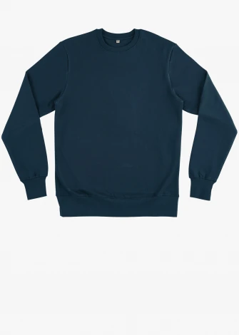 Unisex crewneck sweatshirt in pure organic cotton - DENIM_100530