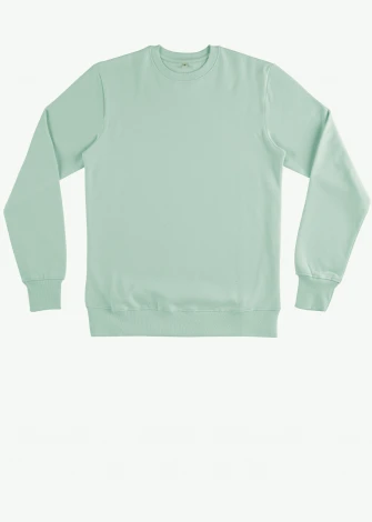 Unisex crewneck sweatshirt in pure organic cotton - LIGHT MINT_100534