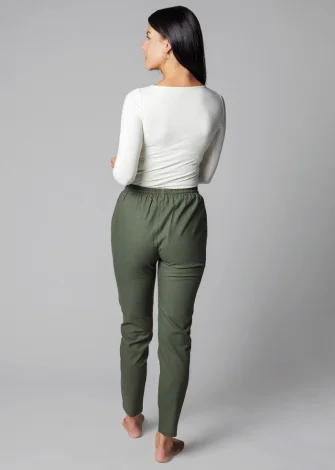 Women's Pants in Organic Hemp and Cotton - khaki_100888