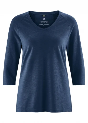 Women's jersey with 3/4 sleeves made of hemp and organic cotton_103053