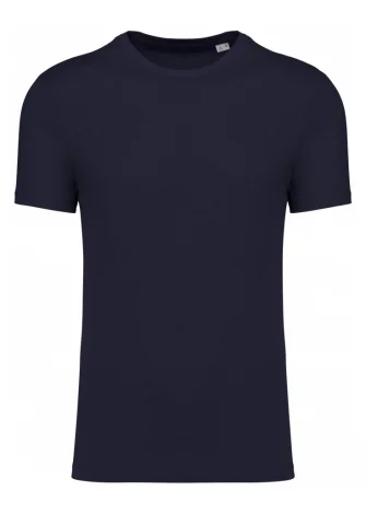 T-shirt unisex  CHARLIE in cotone biologico e lino - Blu_103417