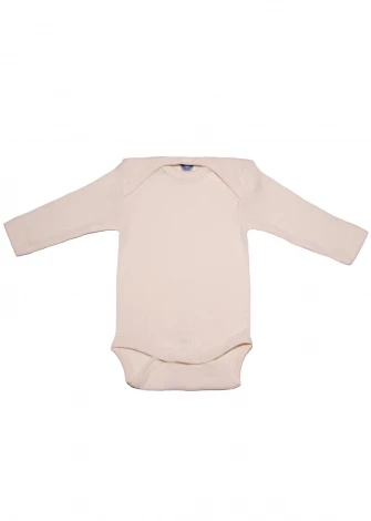 Baby long-sleeved bodysuit in wool, organic cotton and silk_105110