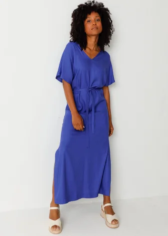 Women's Karla royal blue dress in Ecovero_108277