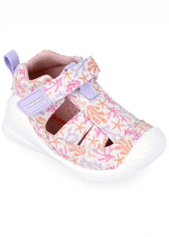 Baby Coral ergonomic and natural cotton sandals for girls_109639