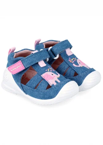 Ergonomic and natural cotton Baby Elephant sandals for girls_109648
