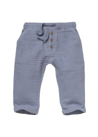 Baby muslin trousers in pure organic cotton_109422