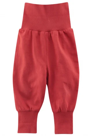 Poppy red boy's Egg trousers in organic cotton_109840